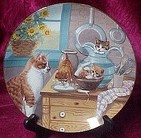 Table Manners plate, from country Kitties series