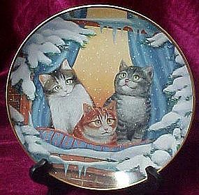 Furry Flurry collectors plate by Turi Mac Combie