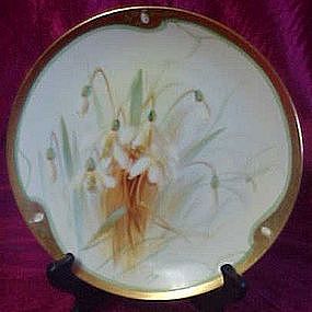 Vintage WA Pickard hand painted cabinet plate, flowers