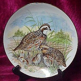Game Birds of the South Bobwhite Quail  collector plate