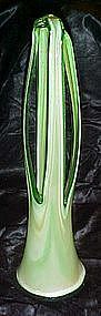 Viking ?  Epic style, green  swug flower frog vase