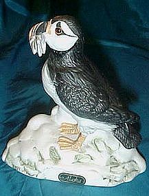 Alaskan Puffin bisque  bird figurine, Alaska souvenir