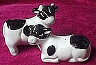 Black and white cow salt and pepper shakers
