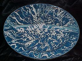 Blue swirl granite divided plate