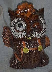 Caliifornia Originals winking owl cookie jar