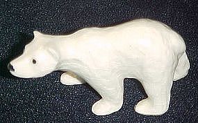 Porcelain miniature polar bear figurine