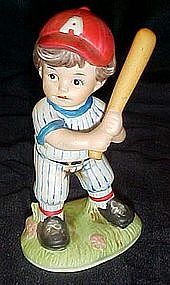 Homco little baseball batter figurine