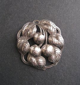 Kalo Sterling Hand Wrought Brooch Cherries 109