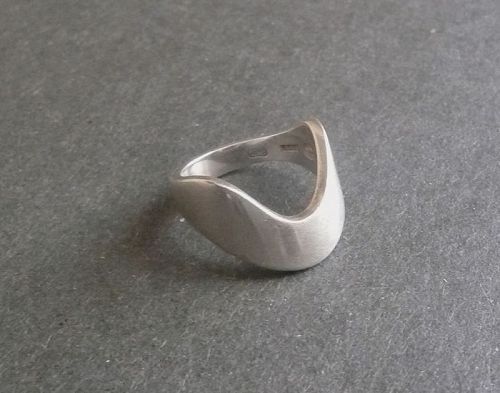 Vintage Modernist Georg Jensen Sterling Ring A77 A Size 6.5