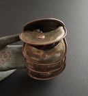 Vintage Modernist Armadillo Bracelet Copper Brass Mexico Maya Aguilar