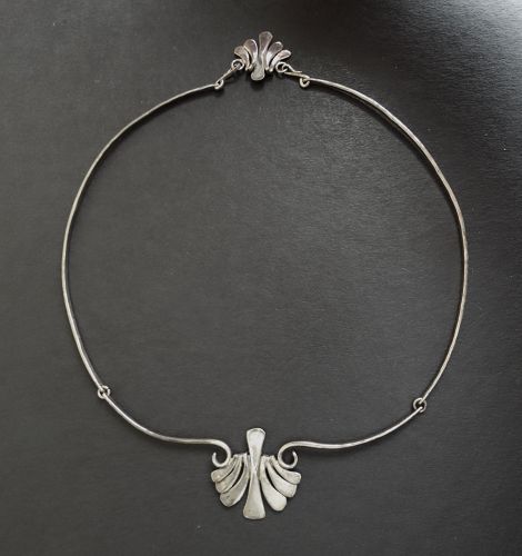 Vtg Sterling Ross Coppelman Necklace Pendant Modernist Hand Made