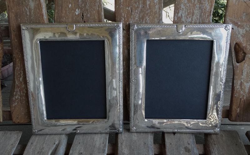 Pair of Large Bernice Goodspeed Taxco Sterling Silver Frames 15&quot; X 18&quot;