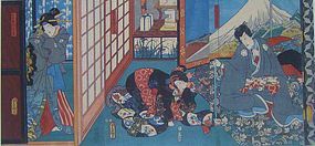 UTAGAWA KUNISADA (TOYOKUNI III) KABUKI TRIPTYCH