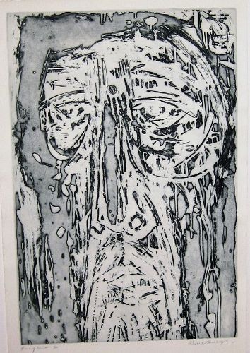 WENDELL H. BLACK "HEAD OF CHRIST" ETCHING 1961