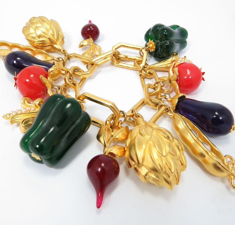 Rare Vintage Karl Lagerfeld Mixed Vegetable bracelet