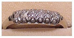 14K white gold diamond ring (size 8)