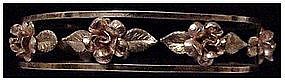 Krementz roses cuff bracelet