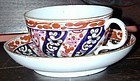 Worcester FLIGHT & BAR soft paste tea bowl & saucer, C.1795