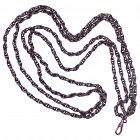 C1880 Gunmetal Fancy Link Chain Necklace, 54"