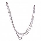C.1880 Sterling Silver Chain with Ornamental Balls, 55"