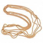 C1870 15 Karat Snake Link Braided Woven Gold Watch Chain, 56"