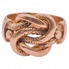18K Chunky Victorian Lover's Knot Band Ring Hallmarked 1912