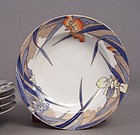 Fukagawa Iris pattern 8 7/8 inch soup bowl