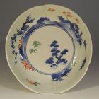 Kakiemon Style Porcelain Dish, Friends of Winter Decoration, Marked