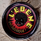 Colorful 1950 French LEBENE Wax Tin Black Child Graphic