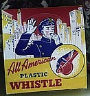 C1950s 24 Boxed Colorful Mint Toy Police Plastic Whistles All Original