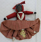 1901 Patent Date Albert Bruckner Black/White Topsy Turvy Doll
