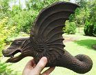 19thC Victorian Architectural Flying Gargoyle Carved Wood Gothic Style