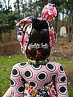 1930s Composition Head Black Female Doll Made in Poland