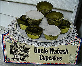 1924 Very Rare Advertising Diecut Black Man Uncle Wabash Cupcakes
