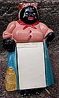 1940s Chalkware Black Mammy Memo Paper Holder