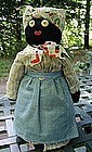 Diminutive and Sweet 1940s Black Mammy Bottle Doll