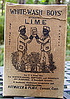 EX RARE 19thC Canaan CT Black Twins White-Wash Lime Box
