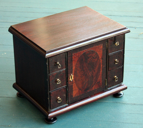 Antique English Desktop Cabinet or Jewelry Box