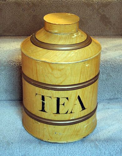 Antique Amerinan  Faux Painted Tea Canister