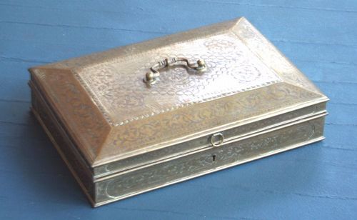 Anglo-Indian Brass Document Box
