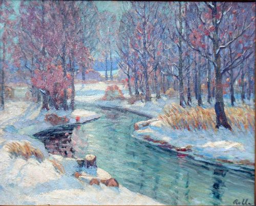 Winter Landscape by  August H.O. Rolle (American 1875-1941)