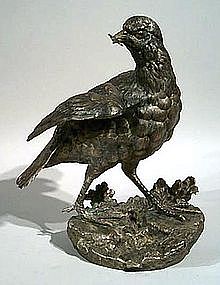 Bird Bronze by Lambert Alexandre Léonard (Fr., b. 1831)