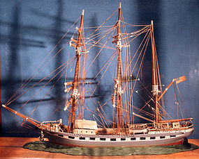 Antique Handmade American Ship Model