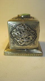 Late 19th/20th C. Chinese Silver Square Box Signed