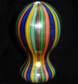TOSO Murano A CANNE RAINBOW MIRROR Bullet Paperweight