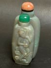 Chinese carved opal conjointed snuff bottle.