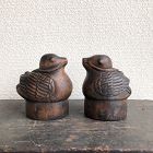 PAIR OF MALE AND FEMALE PHOENIX RICE CAKE MOLDS