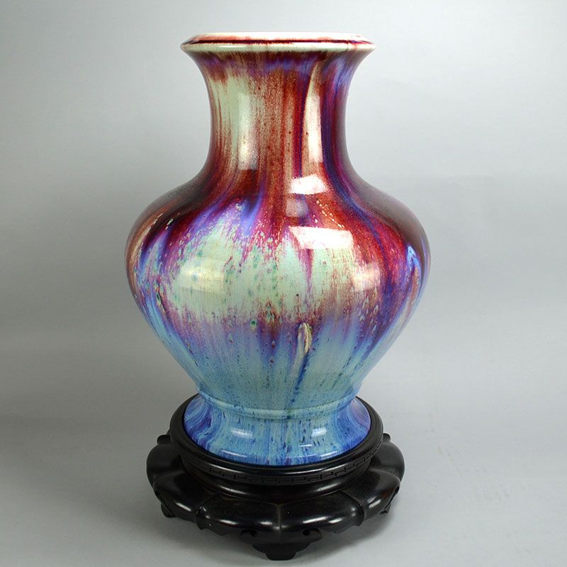 Massive Important Flambe Vase by Kiyomizu Rokubei V