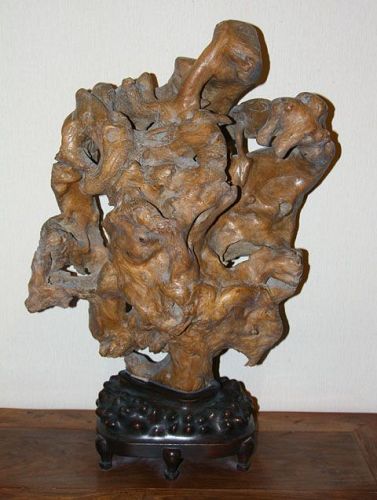 china Massive root carving early Qing