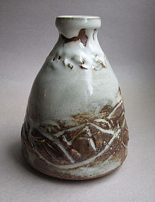 Vase, Shino and Bamboo Ash Glaze, Sachiko Furuya